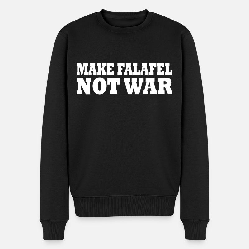 Make falafel not war - Men's Premium Organic Jumper - black