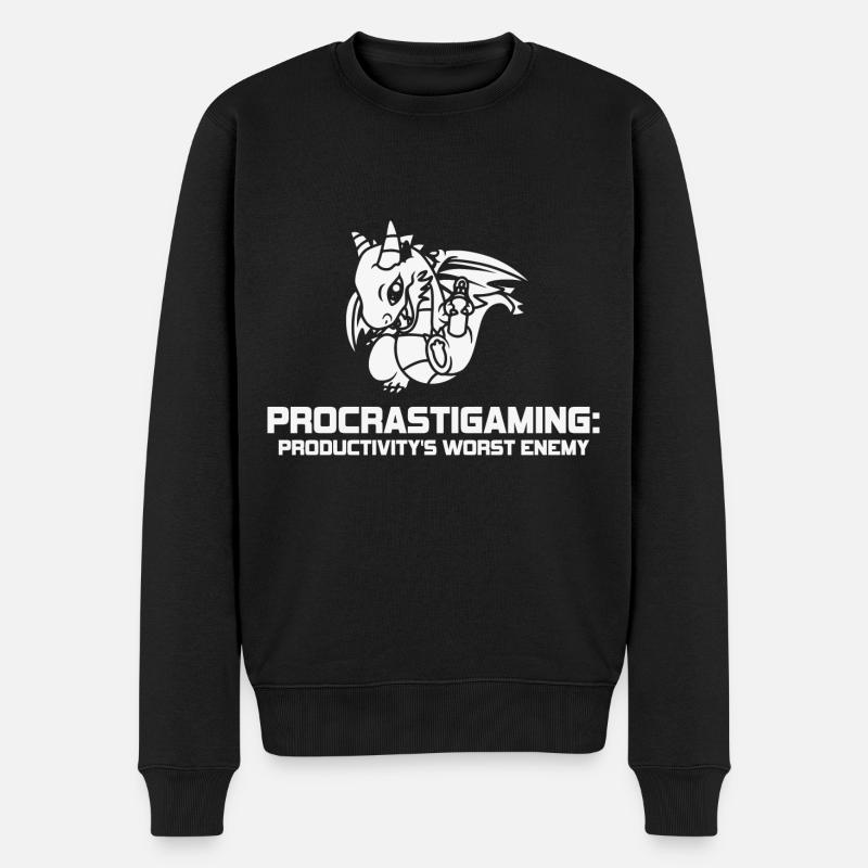 Gamer Procrastigaming Gaming - Pull Premium bio Homme - noir