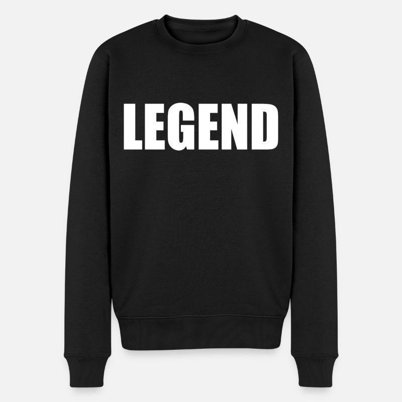 Legend - Männer Premium Bio Pullover - Schwarz