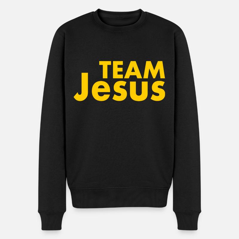 Team jesus - Pull Premium bio Homme - noir