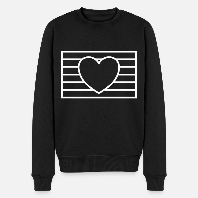 Gay Pride Flagge - Männer Premium Bio Pullover - Schwarz
