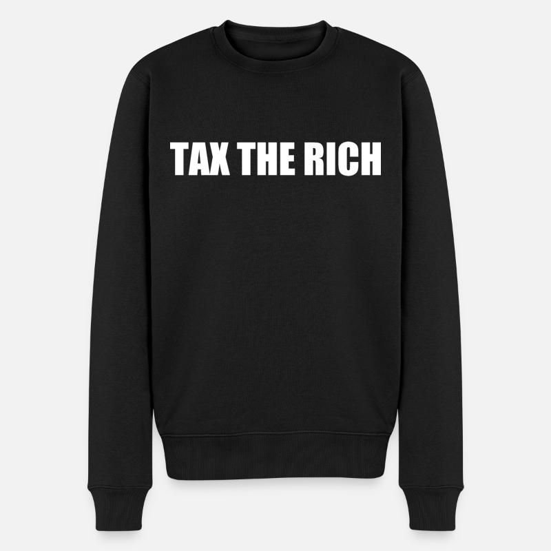 Tax the rich - Männer Premium Bio Pullover - Schwarz