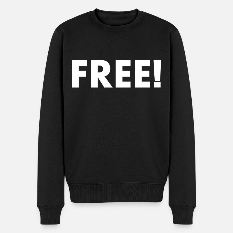 Free - Männer Premium Bio Pullover - Schwarz