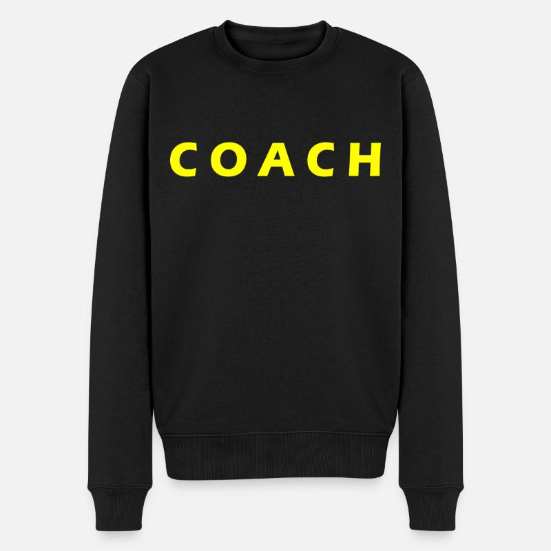 COACH - Männer Premium Bio Pullover - Schwarz