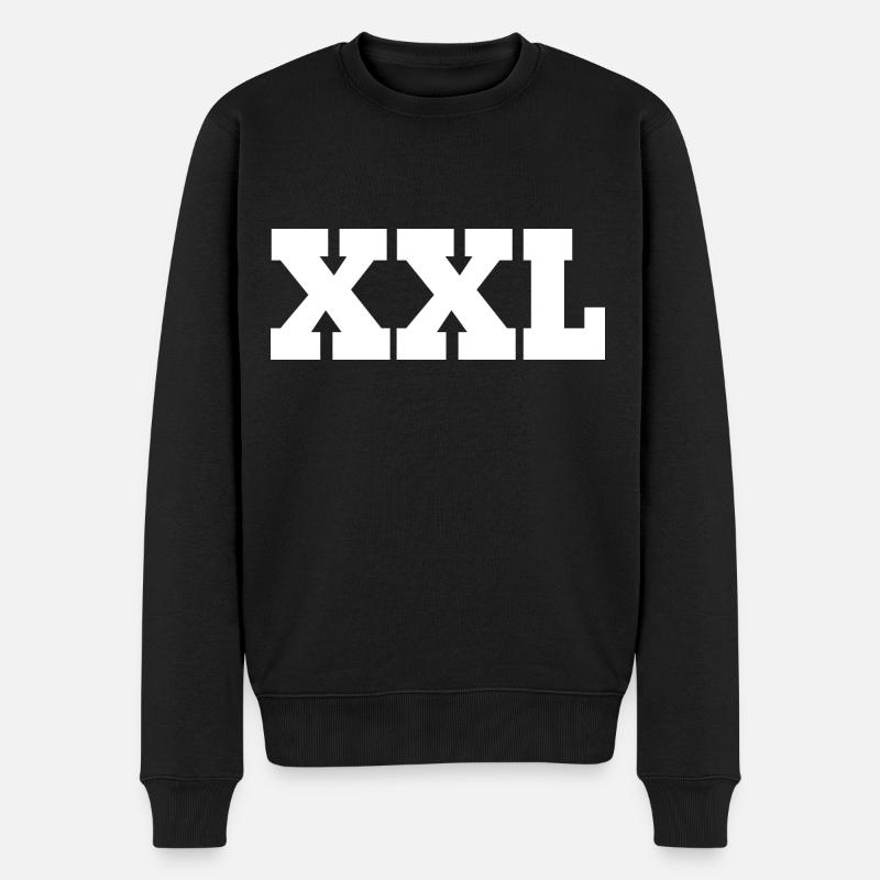 XXL - Männer Premium Bio Pullover - Schwarz