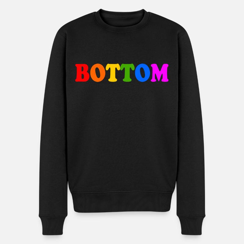 Bottom - Männer Premium Bio Pullover - Schwarz