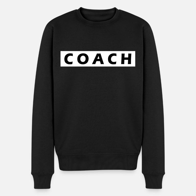 COACH - Männer Premium Bio Pullover - Schwarz
