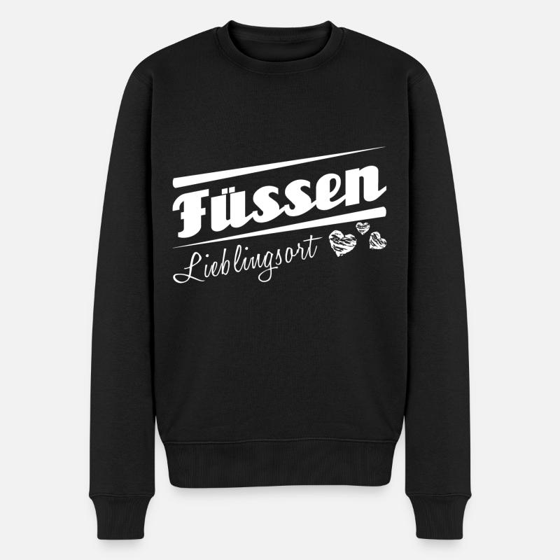 Füssen - Lieblingsort mit Stadtnamen - Männer Premium Bio Pullover - Schwarz