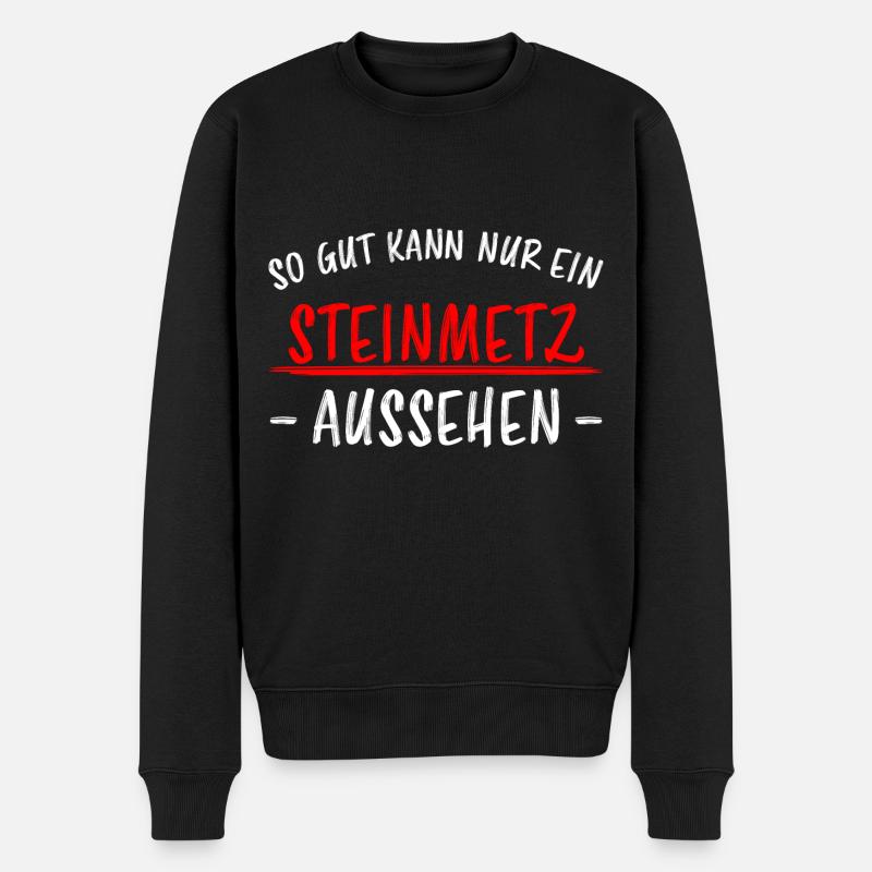 Steinmetz Lustiger Spruch Steinbildhauer Geschenk - Männer Premium Bio Pullover - Schwarz