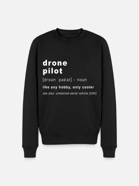 Definition Drone Pilot - Männer Premium Bio Pullover - Schwarz