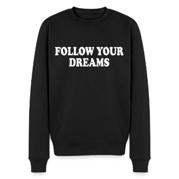follow your dreams - Pull Premium bio Homme - noir - Devant - Nico (187cm)