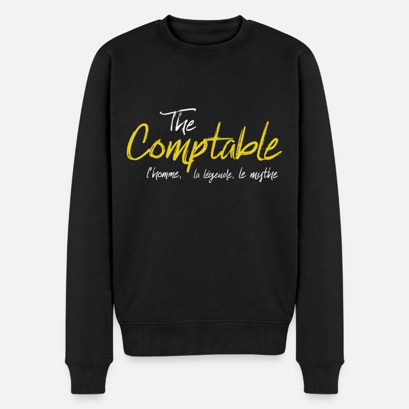 The comptable l'homme la légende le mythe - Pull Premium bio Homme - noir