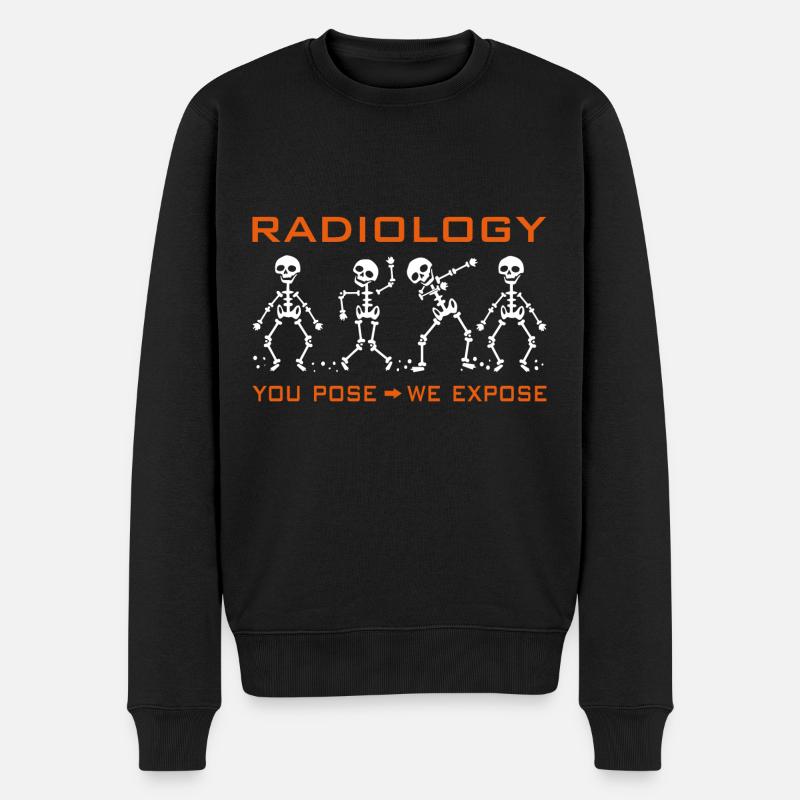 Radiologie | lustiger Skull dabbing | Röntgen - Männer Premium Bio Pullover - Schwarz