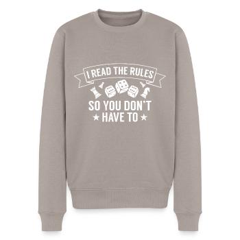 Brettspiel Nerd Geschenke Board Games - Männer Premium Bio Pullover - Taupe - Vorne - Nico (187cm)