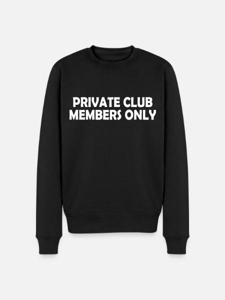 private club members only - Men's Premium Organic Jumper - black
