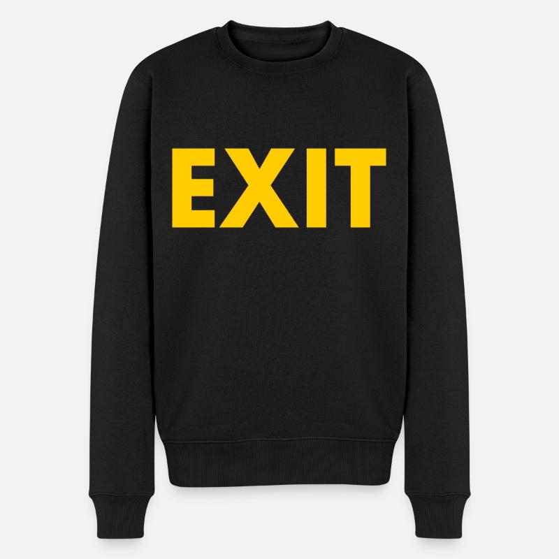 Exit - Men's Premium Organic Jumper - black