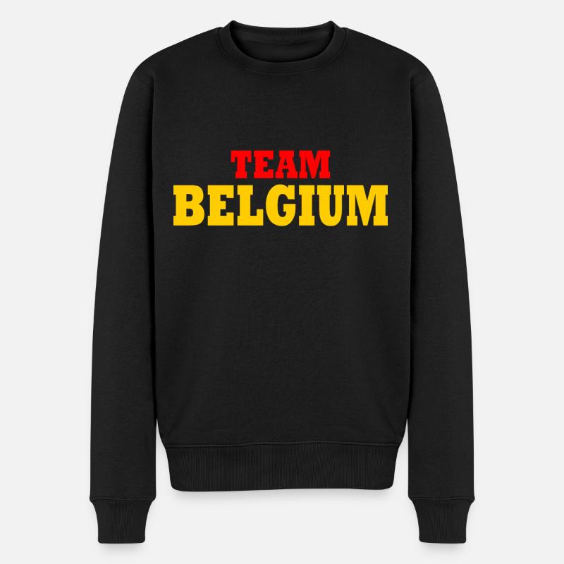 Belgien - Männer Premium Bio Pullover - Schwarz