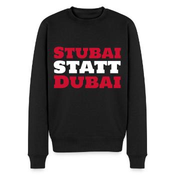 Stubaital statt Dubai Österreich Alpen Ski Tirol - Männer Premium Bio Pullover - Schwarz - Vorne - Nico (187cm)