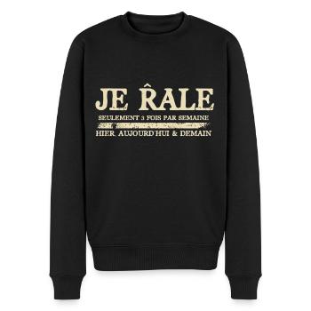 Râleur cadeau drôle mec homme - Pull Premium bio Homme - noir - Devant - Nico (187cm)
