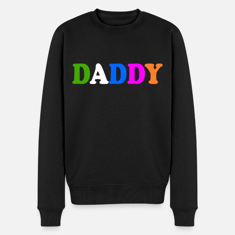 Daddy - Männer Premium Bio Pullover - Schwarz