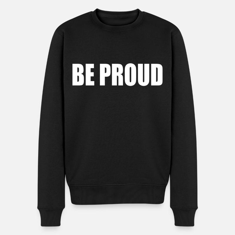Be proud - Pull Premium bio Homme - noir
