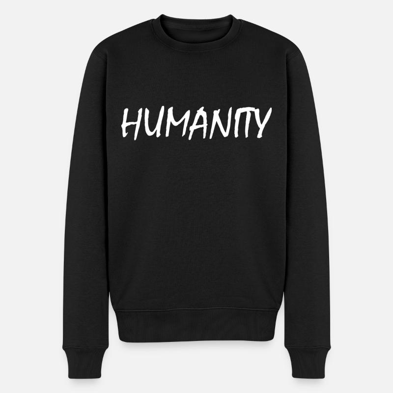 Humanity - Männer Premium Bio Pullover - Schwarz