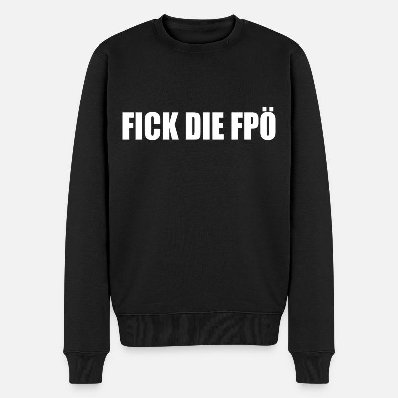 Nein zu fpö - Männer Premium Bio Pullover - Schwarz