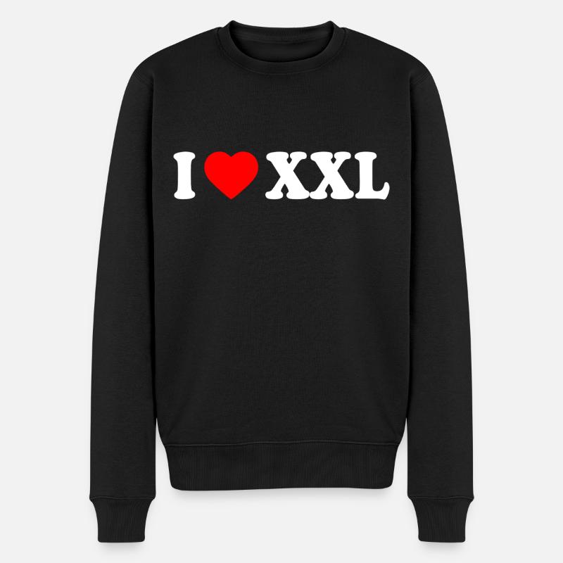 I love xxl - Pull Premium bio Homme - noir