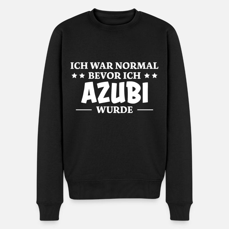 Azubi Spruch Lehrling Job Lustiges Azubi Geschenk - Männer Premium Bio Pullover - Schwarz