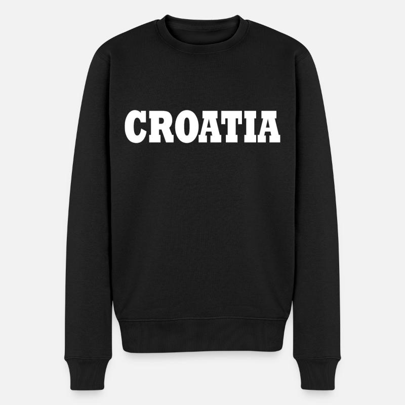 Croatie (Hrvatska) - Pull Premium bio Homme - noir