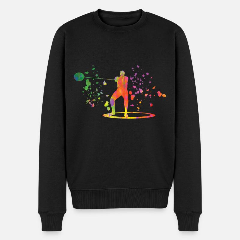 Lanceur de marteau Colorsplash Lancer de marteau - Pull Premium bio Homme - noir