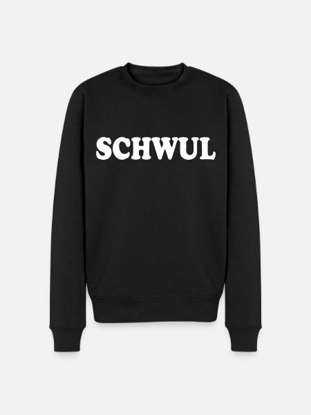 Schwul - Männer Premium Bio Pullover - Schwarz