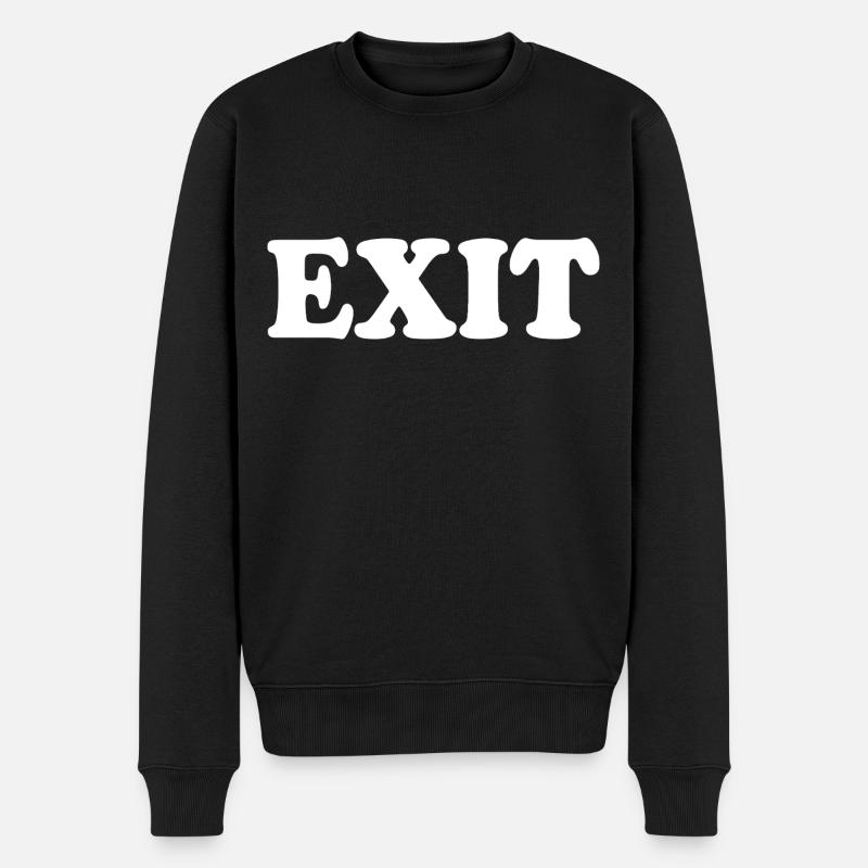 Exit - Men's Premium Organic Jumper - black