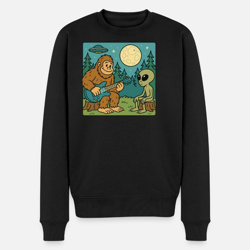 Bigfoot & Alien, guitare, guitariste - Pull Premium bio Homme - noir