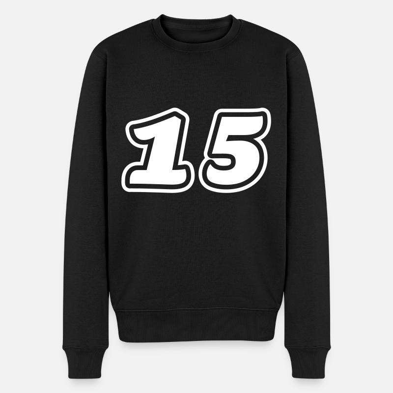 Symbole de 15 chiffres - Pull Premium bio Homme - noir