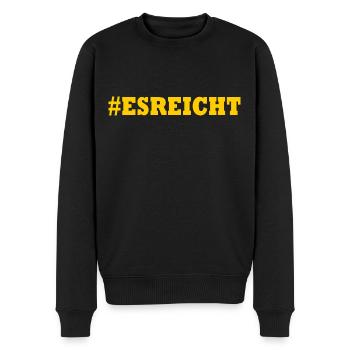 ES REICHT - Männer Premium Bio Pullover - Schwarz - Vorne - Nico (187cm)