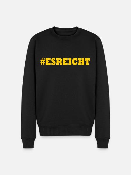 ES REICHT - Männer Premium Bio Pullover - Schwarz