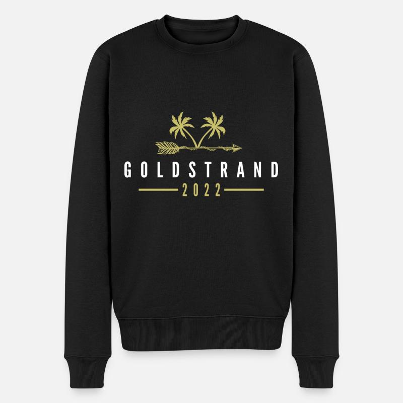Goldstrand 2022 - Männer Premium Bio Pullover - Schwarz