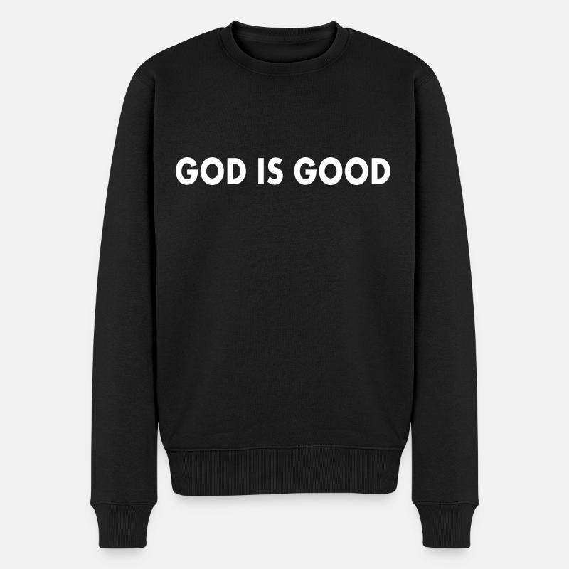 God is good - Pull Premium bio Homme - noir
