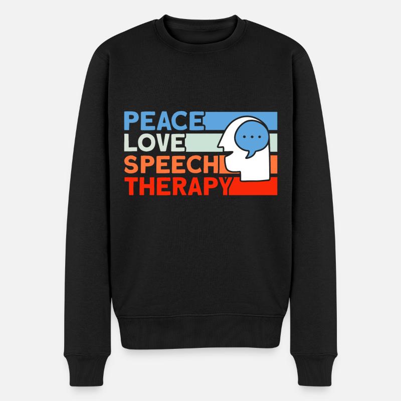 Logopäde Sprachtherapie Therapie-Assistent Geschen - Männer Premium Bio Pullover - Schwarz