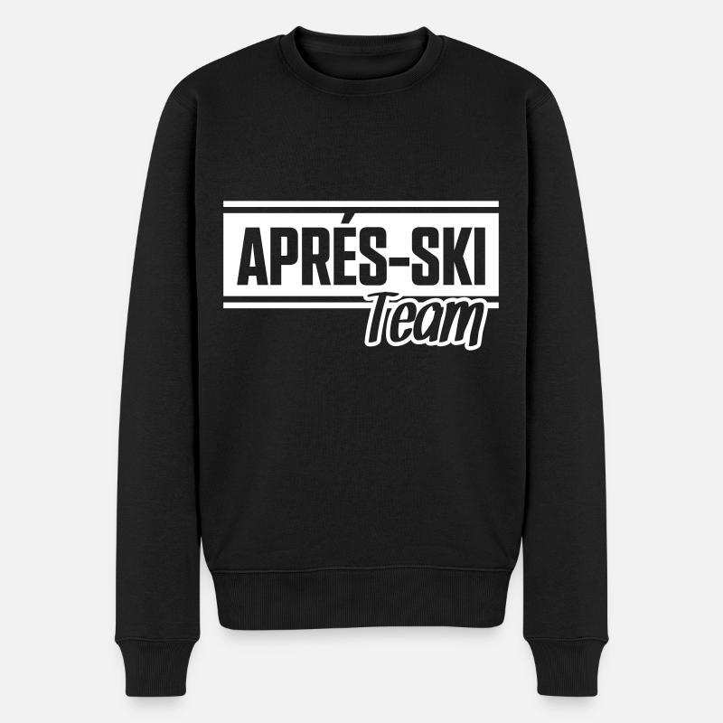 apres ski team - Männer Premium Bio Pullover - Schwarz