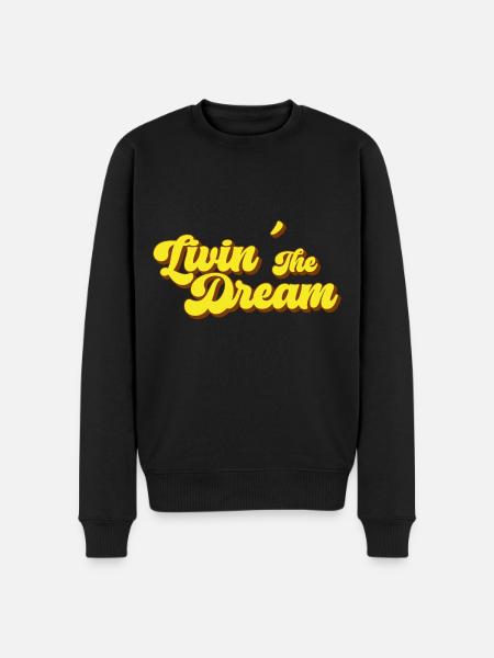 Living the Dream - Men's Premium Organic Jumper - black