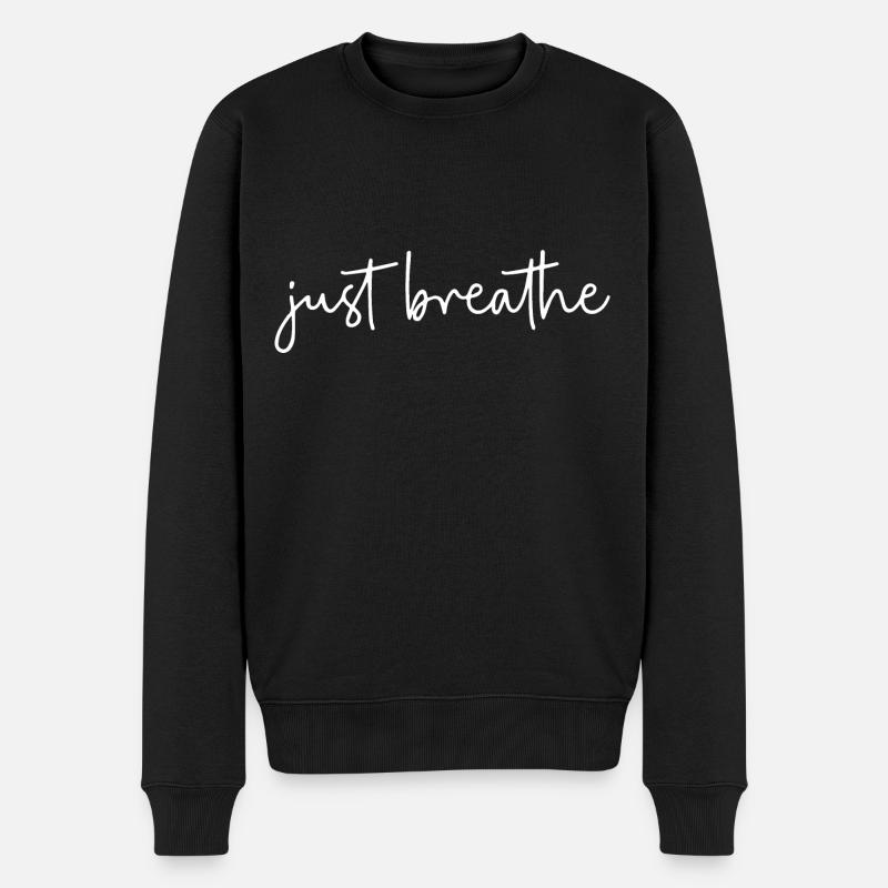 Respirer simplement - Pull Premium bio Homme - noir