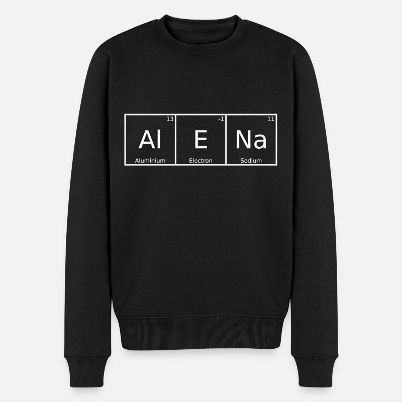 Alena Name Vorname Chemie Periodensystem Elemente - Männer Premium Bio Pullover - Schwarz