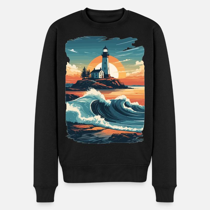 Phare - Pull Premium bio Homme - noir