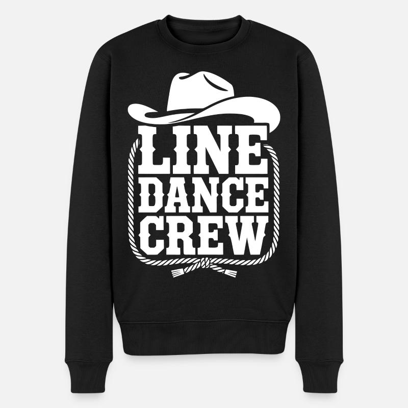 Line Dance Crew Western Logo - Men's Premium Organic Jumper - black