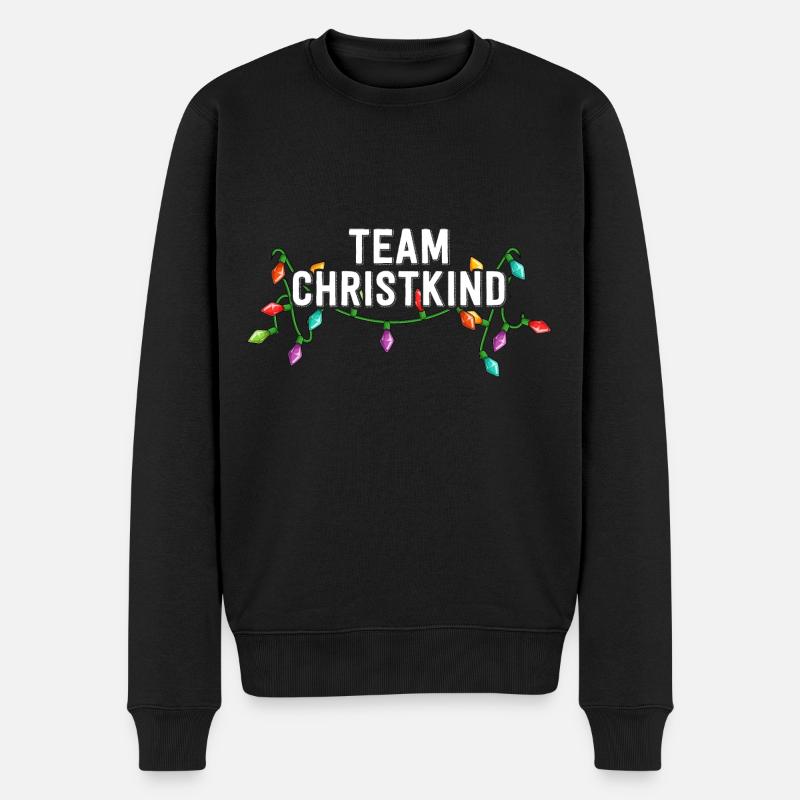 Team Christkind - Männer Premium Bio Pullover - Schwarz