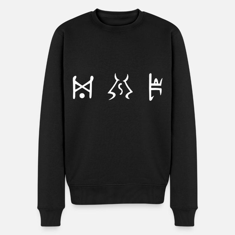d2r runenwort jahithber - Männer Premium Bio Pullover - Schwarz