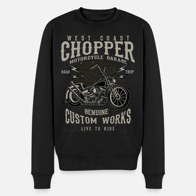 Chopper - Männer Premium Bio Pullover - Schwarz