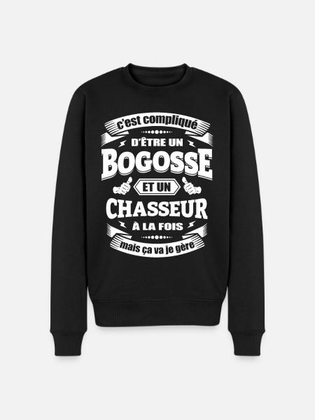 BOGOSSE ET CHASSEUR - Pull Premium bio Homme - noir